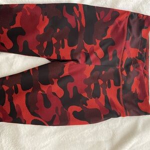 Wild Fable Red and Black Camouflage Leggings